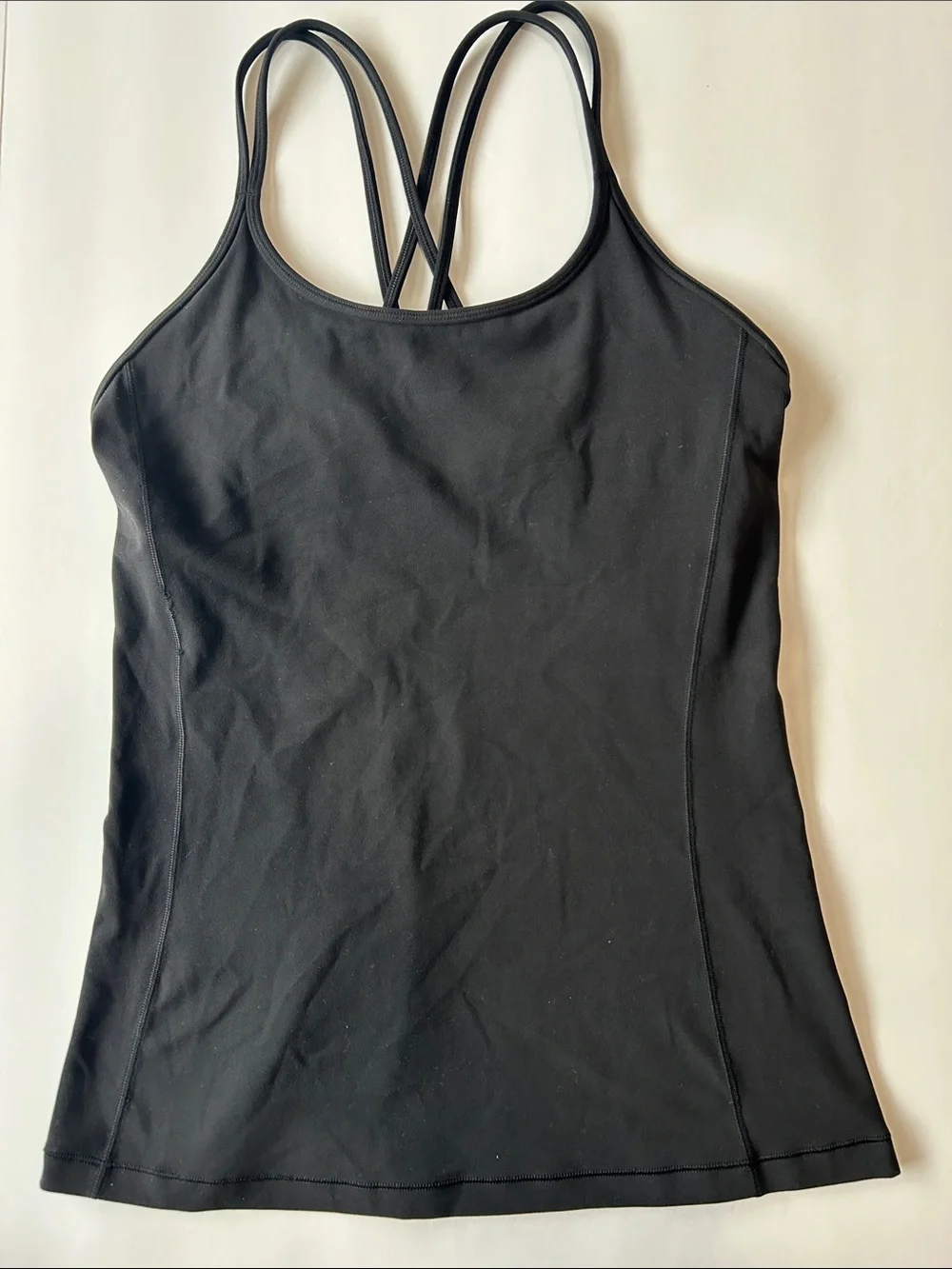 lululemon athletica Black Strappy Cross-Back Tank Top - Picture 3 of 4